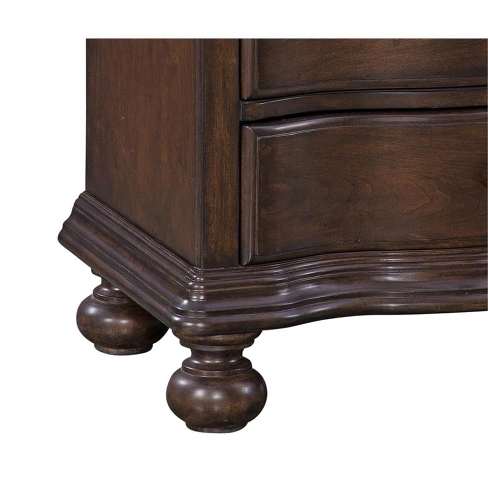 American Woodcrafters Rodanthe Tobacco Brown 3-Drawer Traditional Style Wood Nightstand